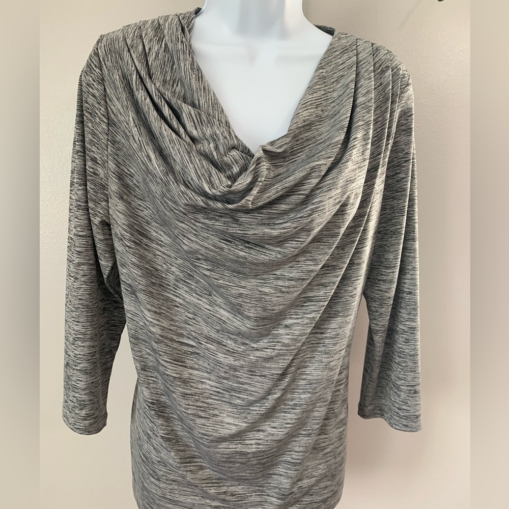 Evan Picone Charcoal Heather Top
